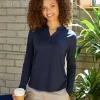 NE400W - Ladies Jaq Snap-Up Stretch Performance Pullover<North End New