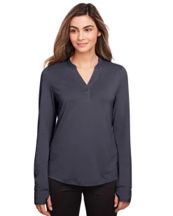 NE400W - Ladies Jaq Snap-Up Stretch Performance Pullover<North End New