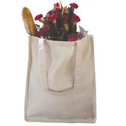 Q125400 - Canvas Jumbo Shopper with Gusset<Q-Tees Clearance