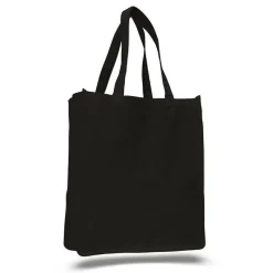 Q125400 - Canvas Jumbo Shopper with Gusset<Q-Tees Clearance