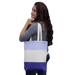 Q125900 - Canvas Tri-Color Professional Tote Bag<Q-Tees Hot