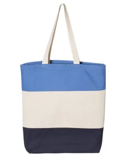 Q125900 - Canvas Tri-Color Professional Tote Bag<Q-Tees Hot