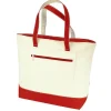 Q1300 - Canvas Zipper Tote Bag<Q-Tees Best