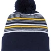 SP60 - 12" Striped Pom-Pom Cuffed Beanie<Sportsman Best