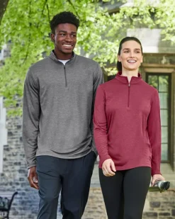 TT31HW - Ladies Zone Sonic Heather Performance Quarter-Zip<Team 365 Fashion