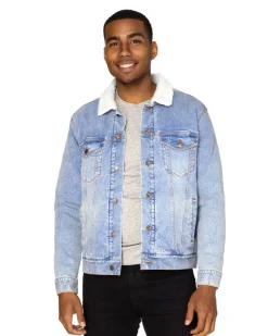 372J - Unisex Sherpa-Lined Denim Jacket<Threadfast Clearance